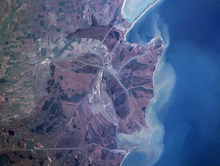 Satellite image of the Danube delta