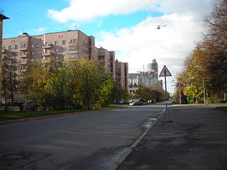 Вид на перекрёсток с улицей Покрышева