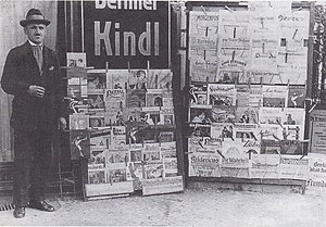 Die Freundschaft (3rd from top, left) Magazine, Berlin Newsstand (1922)