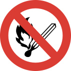 EEC Safety Sign 1977 - Smoking and naked flames forbidden