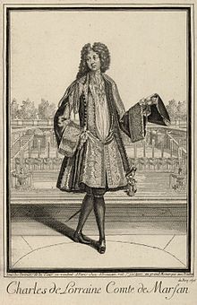 Egraving of Charles de Lorraine, Count of Marsan 1696.jpg