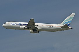 A Boeing 767-300ER operated for STP Airways at Zurich International Airport