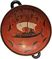 Ексекій, кілікс «Діоніс у човні піратів, або Чаша з очима», Державне античне зібрання