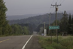 Signpost for the community of Finland