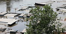 Flooding downstream of the destroyed Kakhovka Dam Flooding in Kherson after the destruction of the Kakhovka Dam 2023.jpg