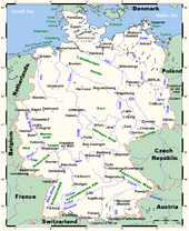 The major German rivers Germanymap2.png