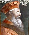 Portrait of Skanderbeg in the Uffizi, Florence, Italy