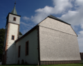 Evangelische Kirche in Herchenhain, Ansicht von Westen, Aufnahme 2012