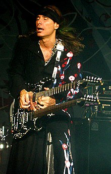 Vai playing a twin-necked Ibanez