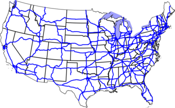 Interstate Highways in the lower 48