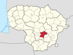Location of Kaišiadorys District Municipality within Lithuania