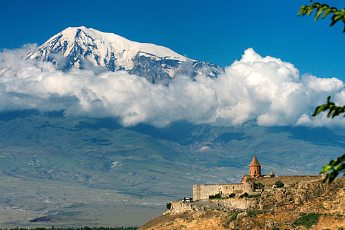 Kláštor Khor Virap a vrch Ararat