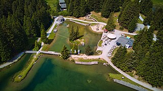 Heidsee mit Kiosk Lido