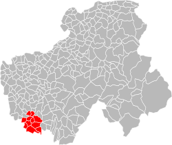 Lage der CC du Pays d’Alby im Département Haute-Savoie