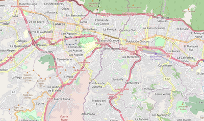 Location map Venezuela Caracas