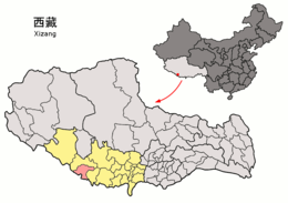 Contea di Gyirong – Mappa