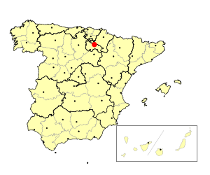 Location of Logroño in Spain
