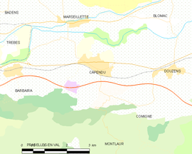 Mapa obce Capendu