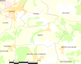 Mapa obce Barro