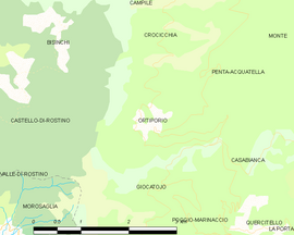 Mapa obce Ortiporio