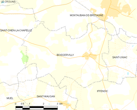 Mapa obce Boisgervilly