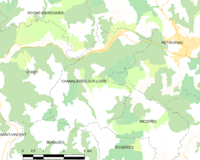 Poziția localității Chamalières-sur-Loire