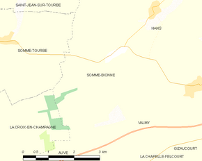 Poziția localității Somme-Bionne