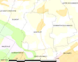 Mapa obce Agincourt