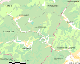 Mapa obce Philippsbourg