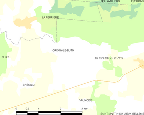 Poziția localității Origny-le-Butin