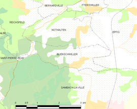 Mapa obce Blienschwiller