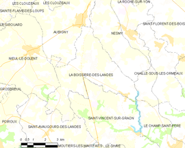 Mapa obce La Boissière-des-Landes