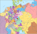 Karte des Heiligen Römischen Reiches vor dem Dreißigjährigen Krieg