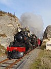 NZR A class No. 428 at Frog Rock on the Weka Pass Railway in 2017