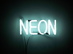 Neon sign.