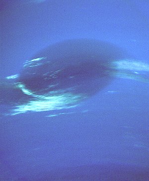 The Great Dark Spot in exaggerated color as seen from Voyager 2 Neptune's Great Dark Spot.jpg