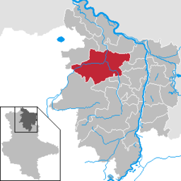 Läget för staden Osterburg (Altmark) i Landkreis Stendal