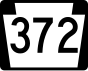 PA Route 372 marker