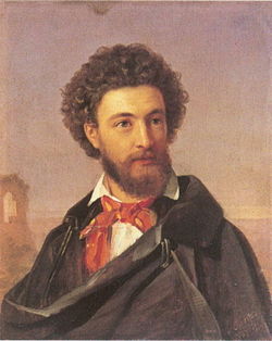 портрет работы П. Н. Орлова. Рим. 1847. Холст, масло. 32×26.