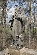 Statue de Félix de Valois, sanctuaire de Homole, église Notre-Dame des Douleurs, Borovnice (district de Rychnov nad Kněžnou), Tchéquie.