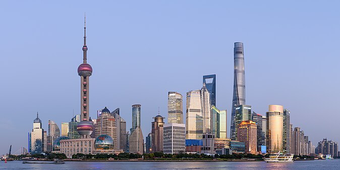 Skyline of the financial district of Shanghai, Lujiazui, 2017 (created by King of Hearts; nominated by Bammesk)