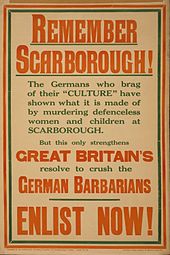 A recruitment poster. Remember Scarborough poster LOC cph.3g10890.jpg