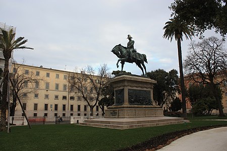 Kyrkan Santa Chiara al Quirinale var belägen alldeles nära den plats där Karl Alberts ryttarstaty idag står i parken uppkallad efter honom.