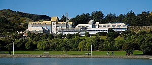 Royal New Zealand Police College, across Aotea Lagoon.jpg