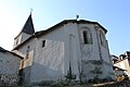 Vue du chevet, partie la plus ancienne de l'église datée du XIIe siècle.