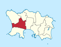 Location of Saint Peter in Jersey