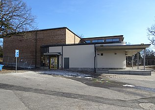 Skolans nya gymnastikbyggnad (hus H).