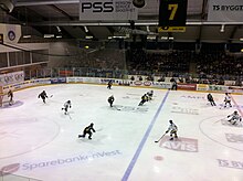 Photographie d'un match de hockey
