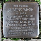 Stolperstein für Klemens Wiese