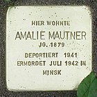 Stolperstein für Amalie Mautner